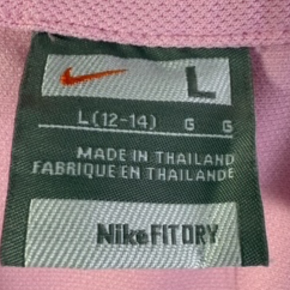NWT Nike Sleeveless V-Neck w/ Collar Dri-Fit Pink Top Size L - Picture 6 of 9